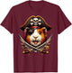 Guinea Pig Pirate Crossbones Halloween Kids T-Shirt - T-Shirt | Maroon