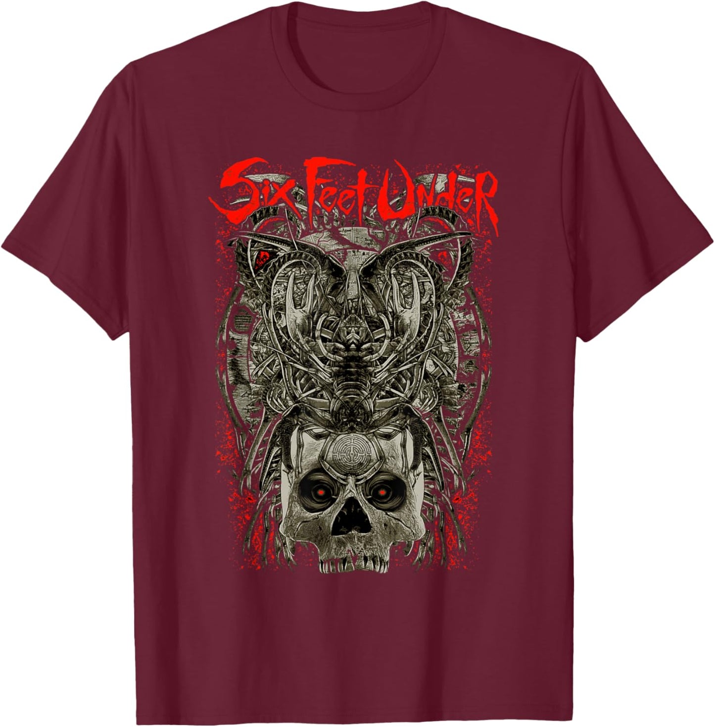 Six Feet Under Secrets of the Sea T-Shirt - T-Shirt | Maroon