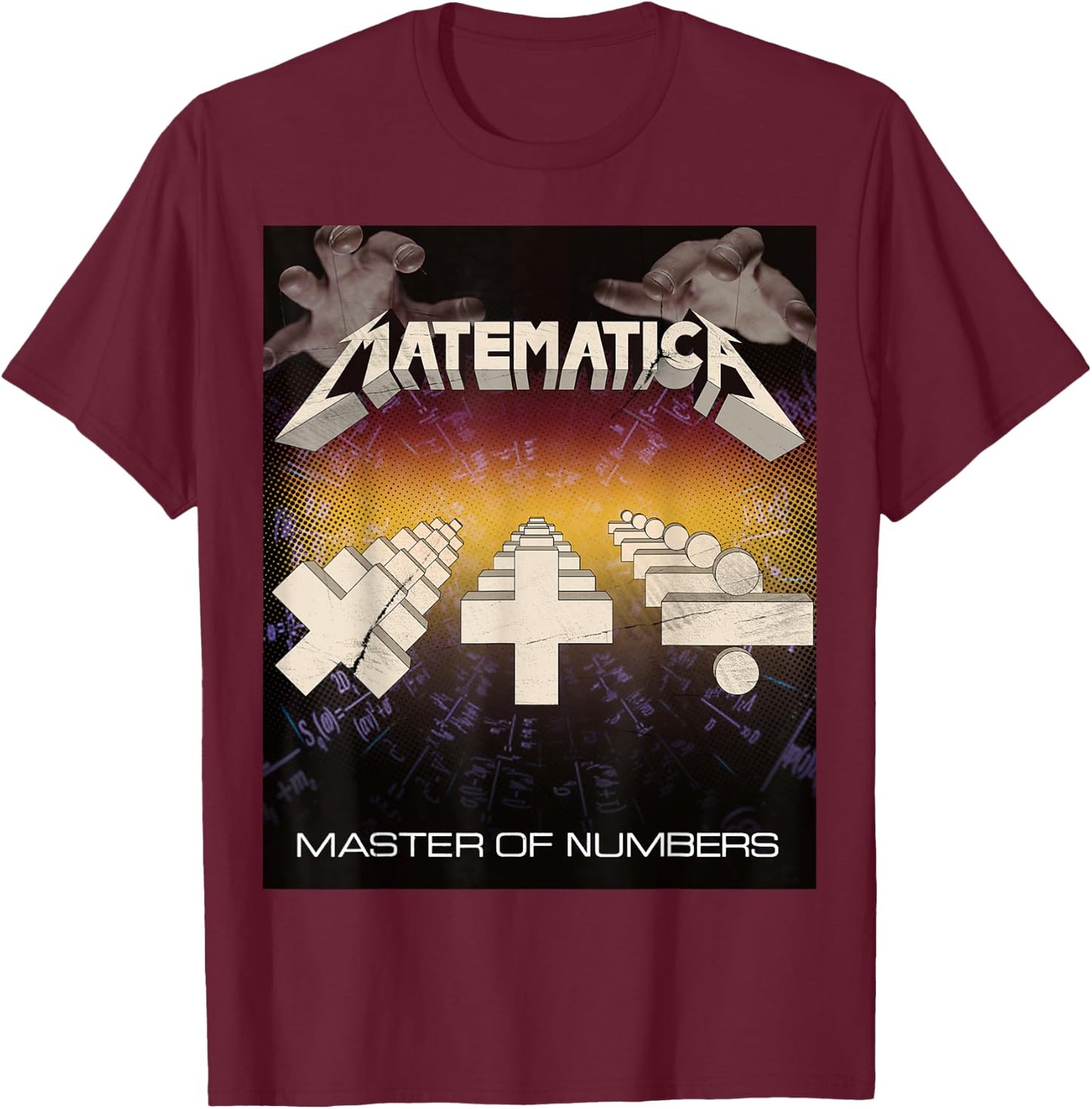 Matematica Master Of Numbers Math Teachers Puppets Parody T-Shirt - T-Shirt | Maroon