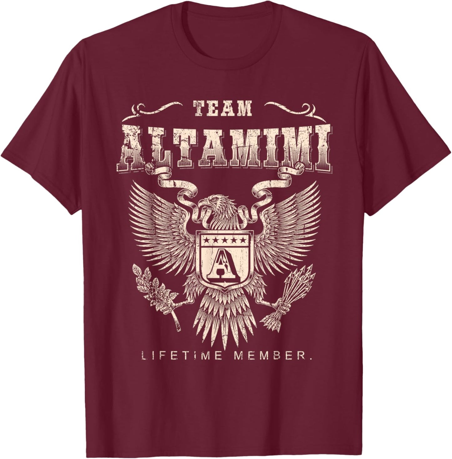 Team Altamimi Lifetime Member - Altamimi Name T-Shirt - T-Shirt | Maroon
