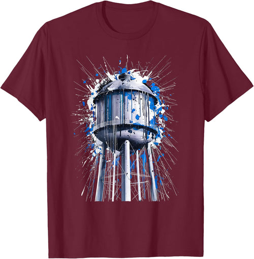 Water Tower Art Splatter Design for Urban Style Fans