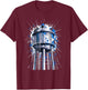 Water Tower Art Splatter Design for Urban Style Fans T-Shirt - T-Shirt | Maroon