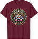 Lotus Blossom Mandala Circle Enchantment Spiritual Yoga T-Shirt - T-Shirt | Maroon