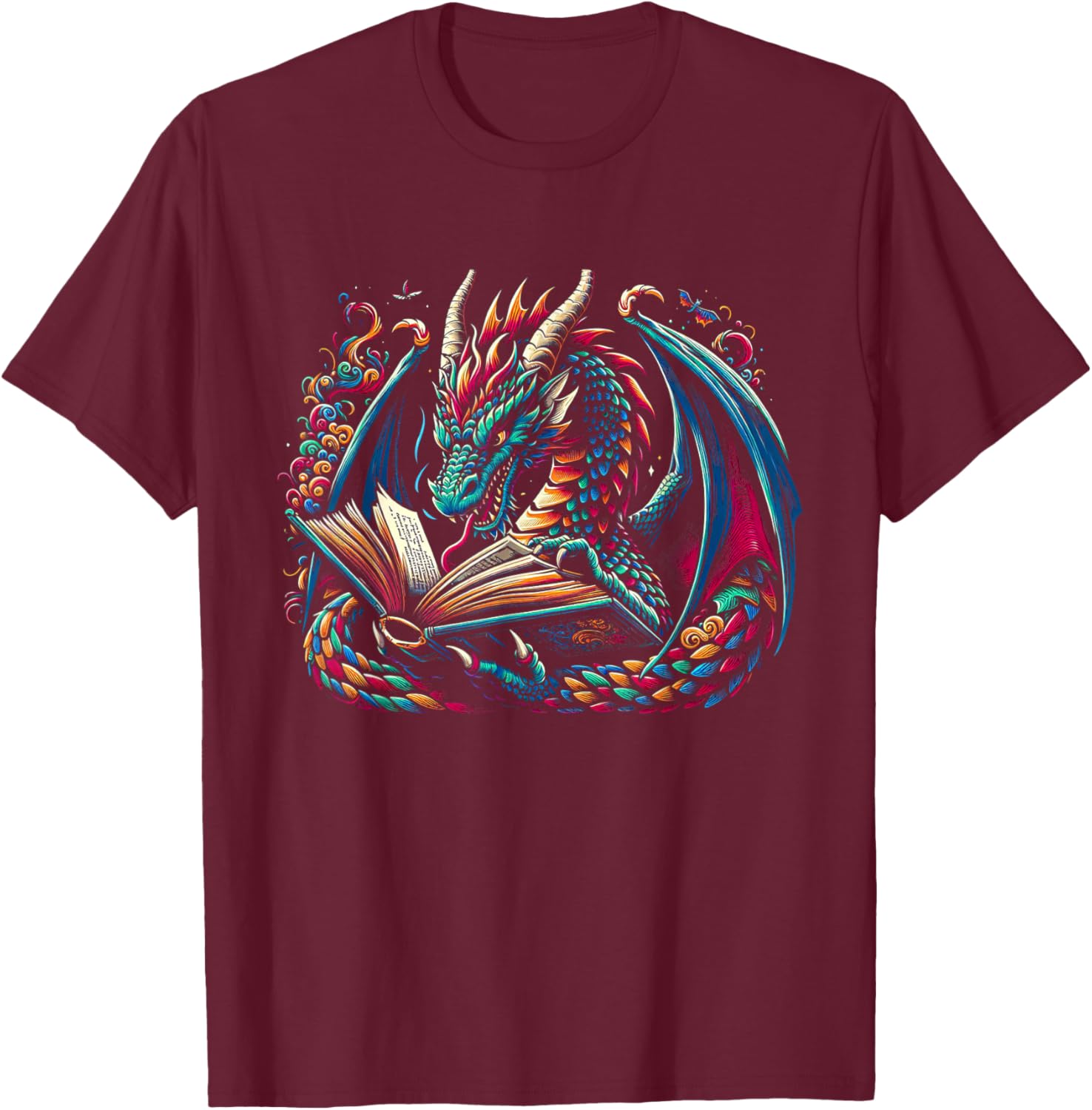 Dragon Chinese Mythical Creature Japanese T-Shirt - T-Shirt | Maroon