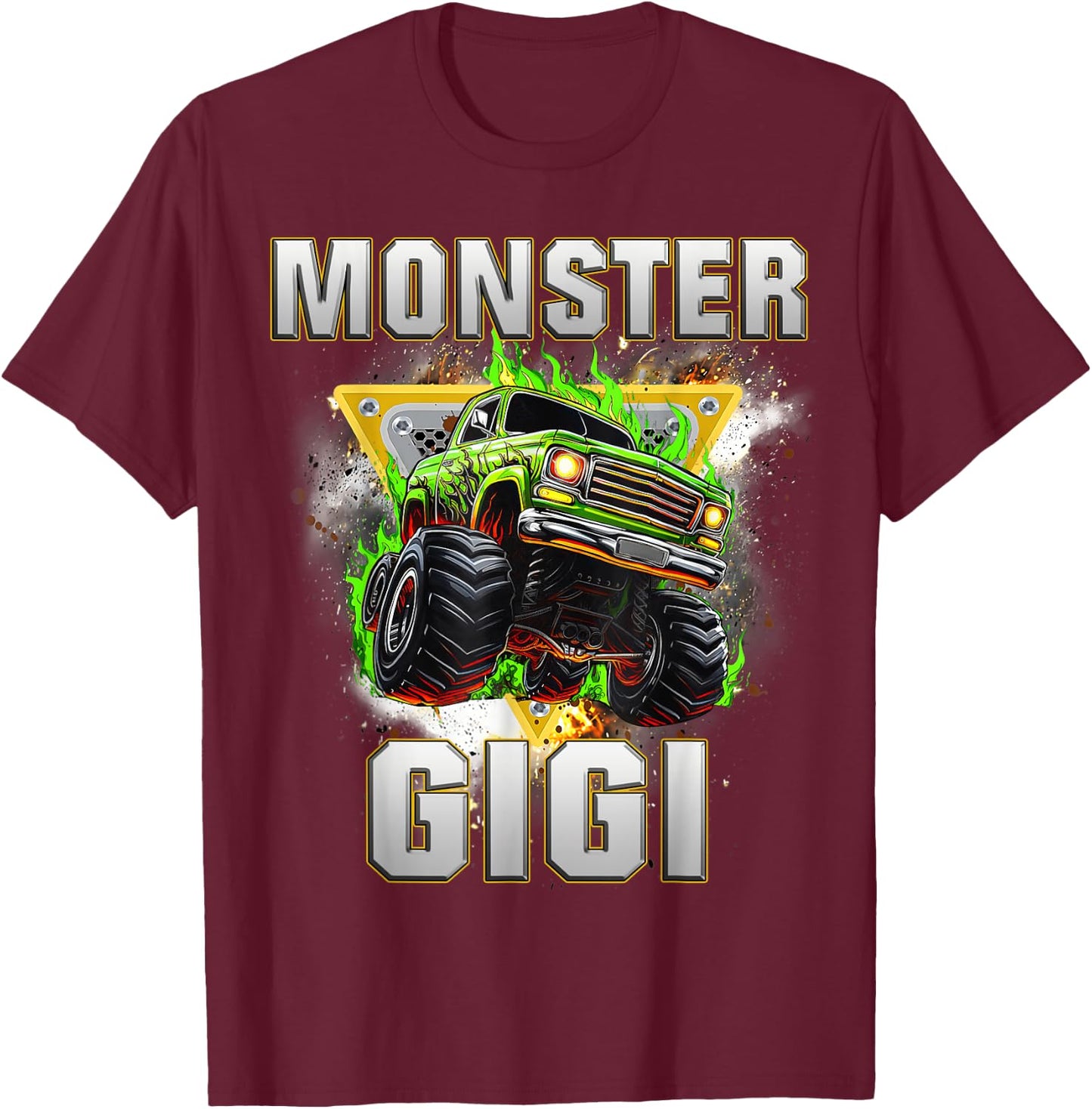 Monster Truck Gigi Monster Truck Are My Jam Adults Kids T-Shirt - T-Shirt | Maroon