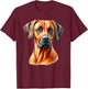 Rhodesian Ridgeback Dog T-Shirt - T-Shirt | Maroon