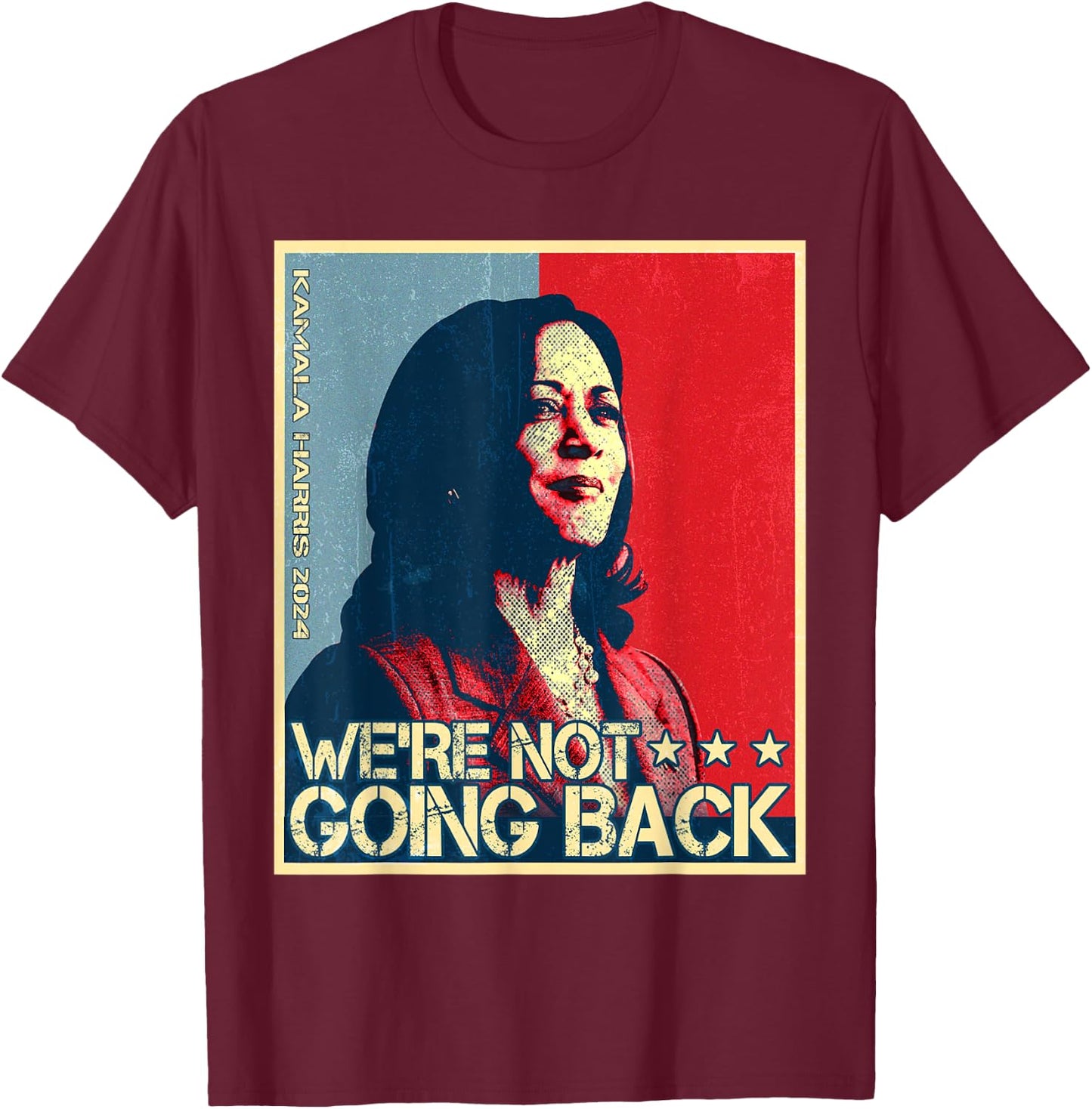 Kamala-Harris 2024 For President Campaign T-Shirt - T-Shirt | Maroon