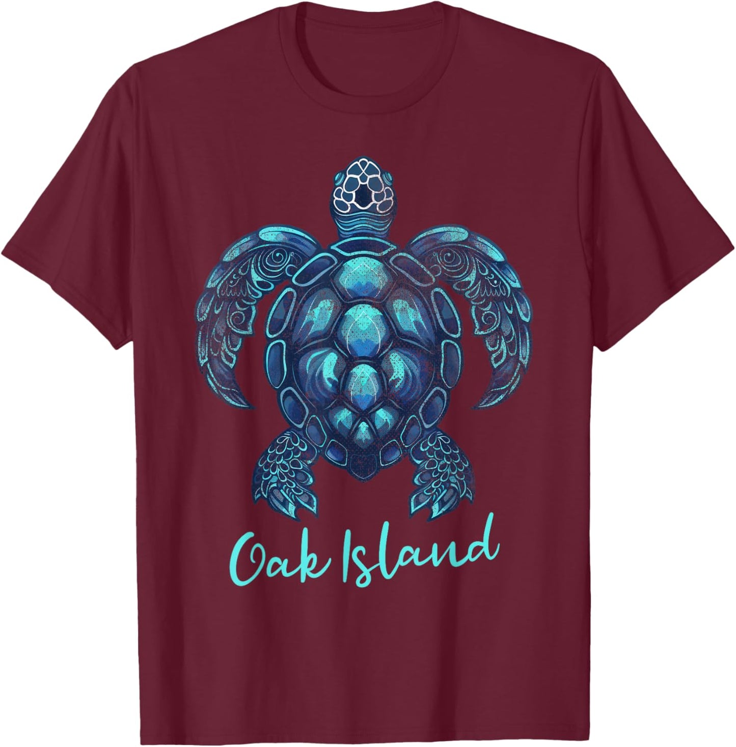 Oak Island North Carolina NC Turtle Selfie T-Shirt - T-Shirt | Maroon