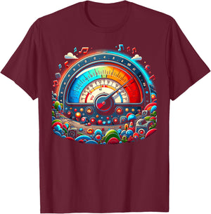 VU Meter Audiopile Analog Music Sound Engineer T-Shirt - T-Shirt | Maroon