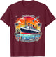 The Queen Mary Long Beach - Historic Ocean Liner T-Shirt - T-Shirt | Maroon
