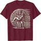 Aztec Warrior Mayan Indigenous Mexican Aztec Jaguar T-Shirt - T-Shirt | Maroon
