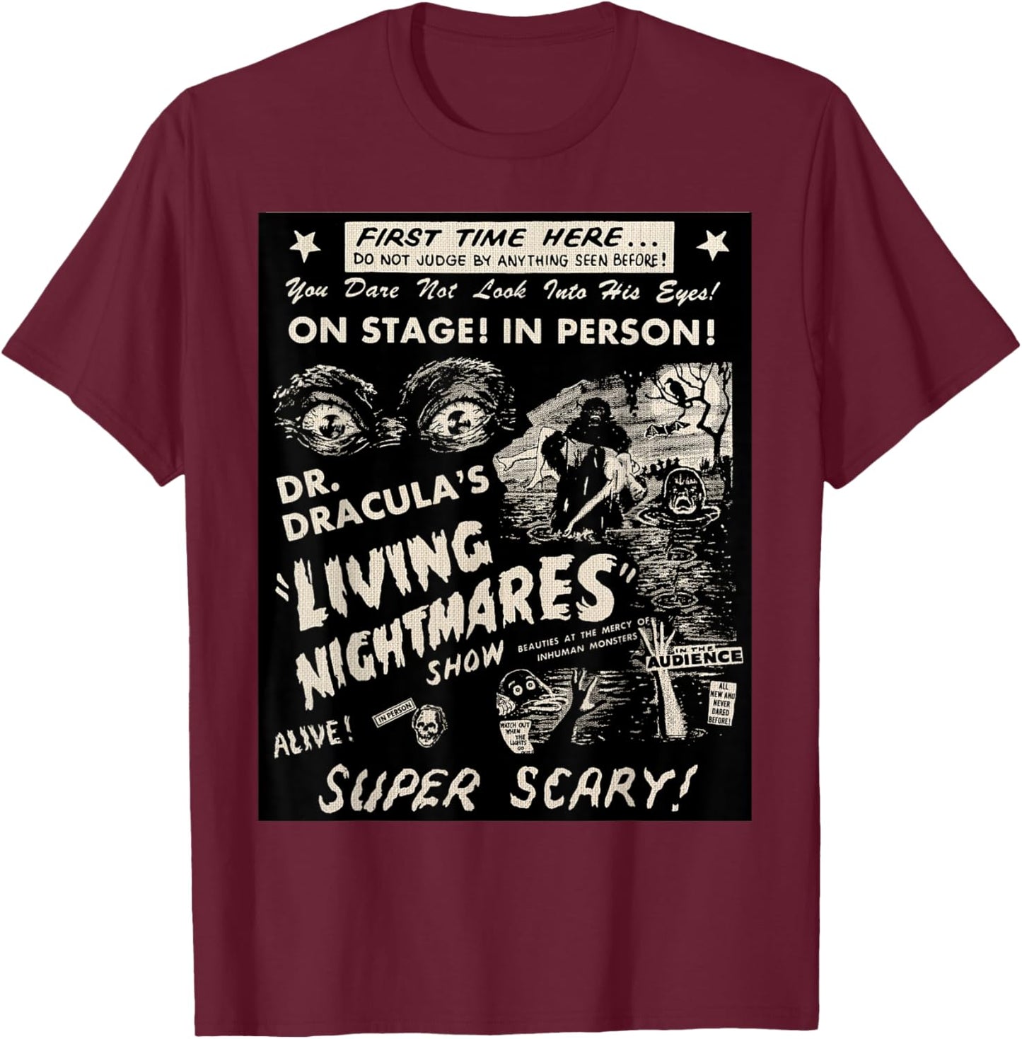 Vintage Halloween Slasher Horror Movie T-Shirt - T-Shirt | Maroon