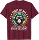 First Of All I'm A Delight Sarcastic Angry Monkey DJ Monkey T-Shirt - T-Shirt | Maroon