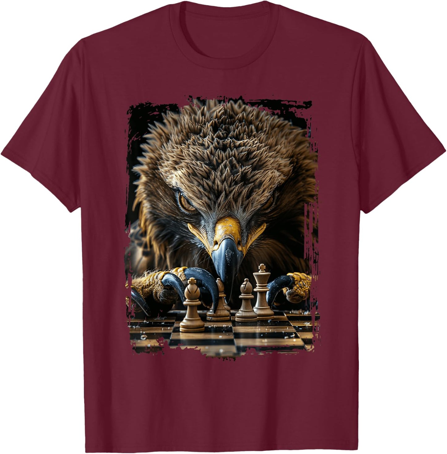 Eagle Chess T-Shirt - T-Shirt | Maroon