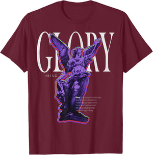 Hip Hop Y2K Vintage Hipster Edgy Urban Streetwear Angel T-Shirt - T-Shirt | Maroon