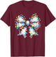 Christmas Light Coquette Bow Christmas Season Girls T-Shirt - T-Shirt | Maroon