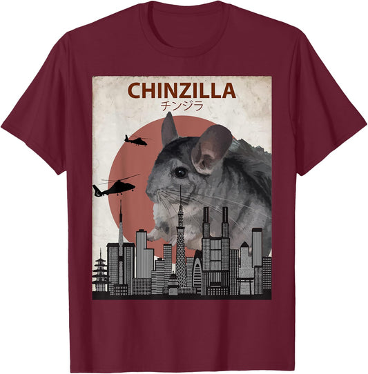 Chinzilla Funny Chinchilla | Chinchilla Lovers Gift T-Shirt - T-Shirt | Maroon