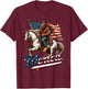 Funny Bigfoot Merica USA Mullet Bandana Horse Riding T-Shirt - T-Shirt | Maroon