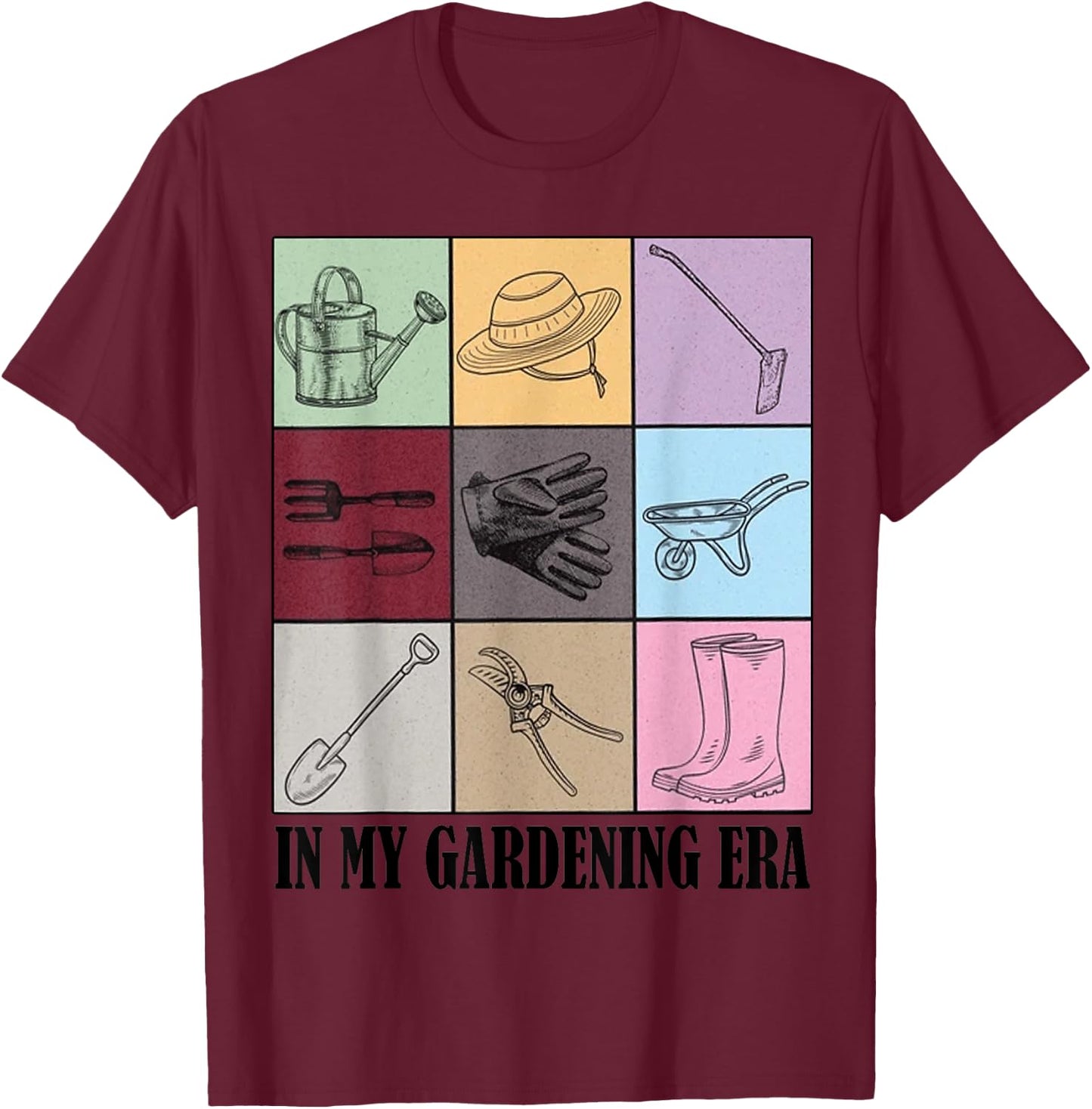 funny Gardening Lover Gift Ideas Plant Lover , Men's Grey Classic Fit Short Sleeve , Small T-Shirt - T-Shirt | Maroon