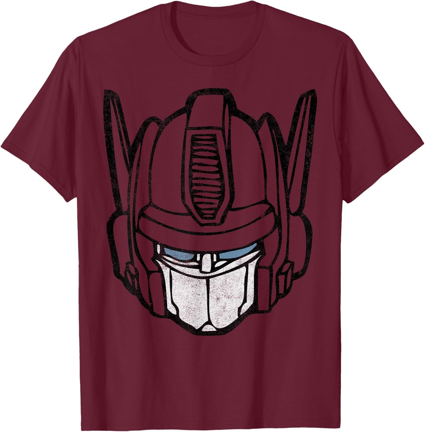 Transformers Optimus Prime Vintage Big Face T-Shirt - T-Shirt | Maroon