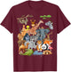 Men Women and Kids Wildlife Zoo Day Party Cute 22 Animals T-Shirt - T-Shirt | Maroon