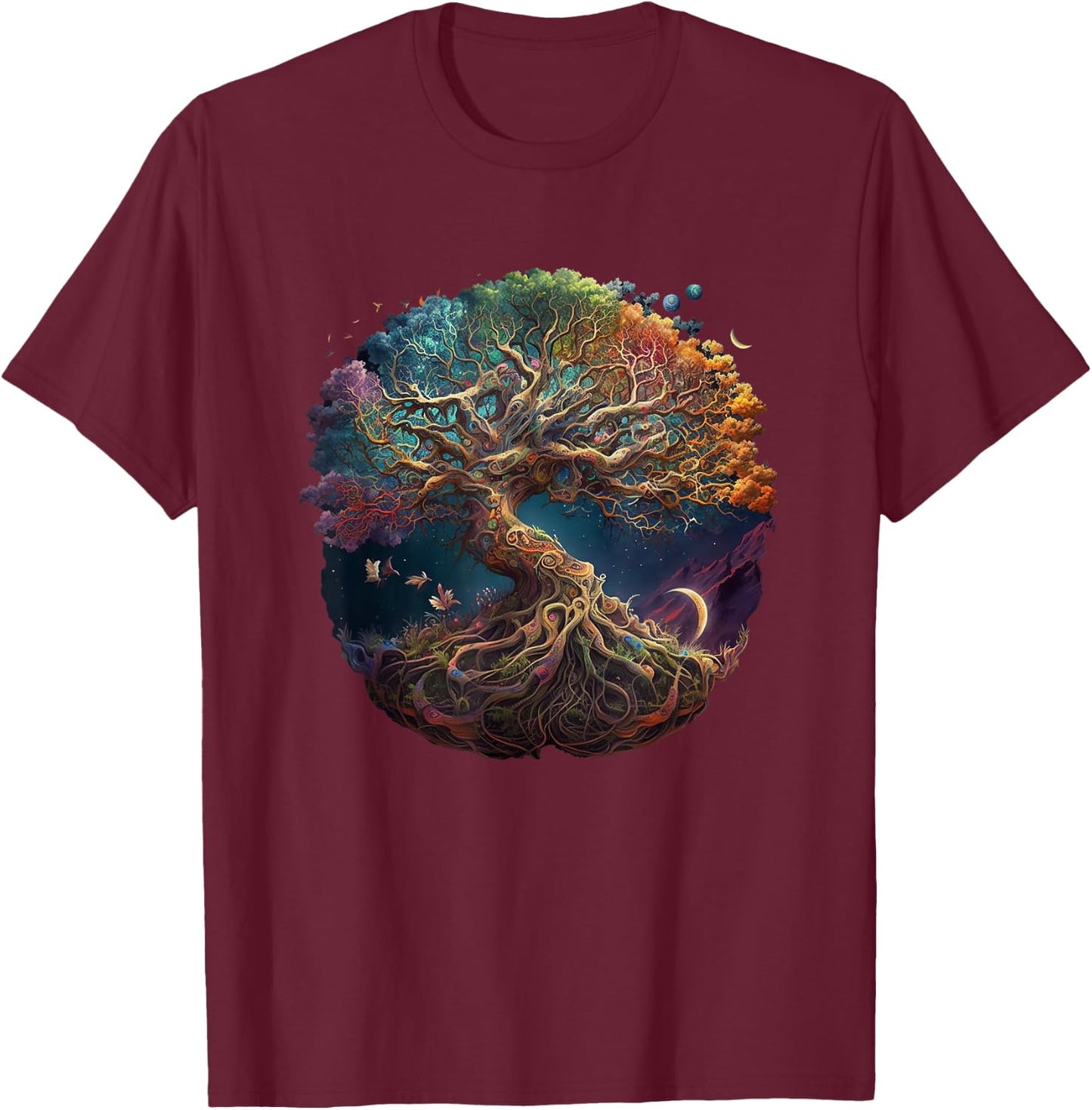 Tree Of Life Gift The Tree Of Life Meditation T-Shirt - T-Shirt | Maroon