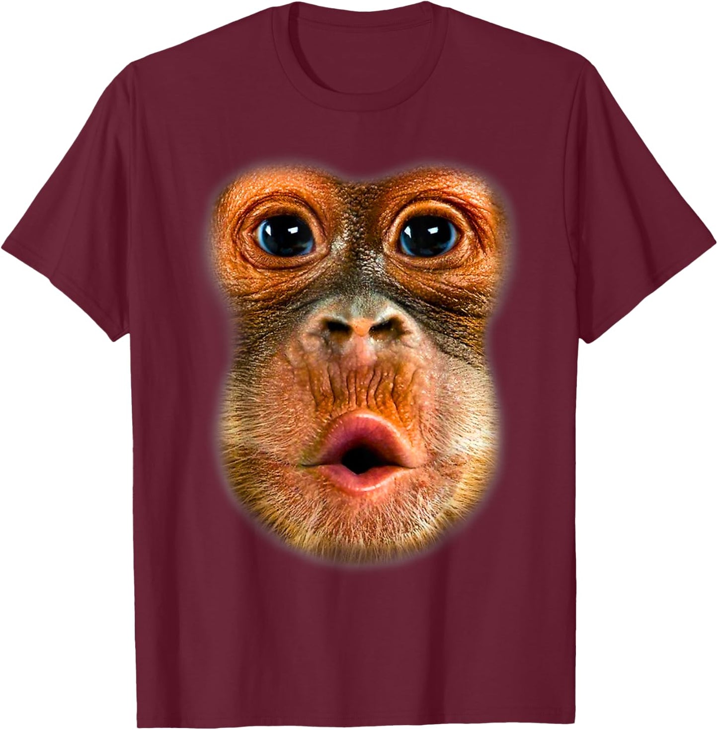 Monkey Stomach Funny Meme Cool Trending Viral Video T-Shirt - T-Shirt | Maroon