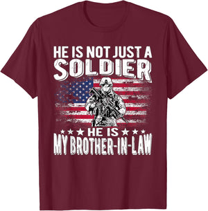My Brother-In-Law Is A Soldier Proud Military Sibling-In-Law T-Shirt - T-Shirt | Maroon