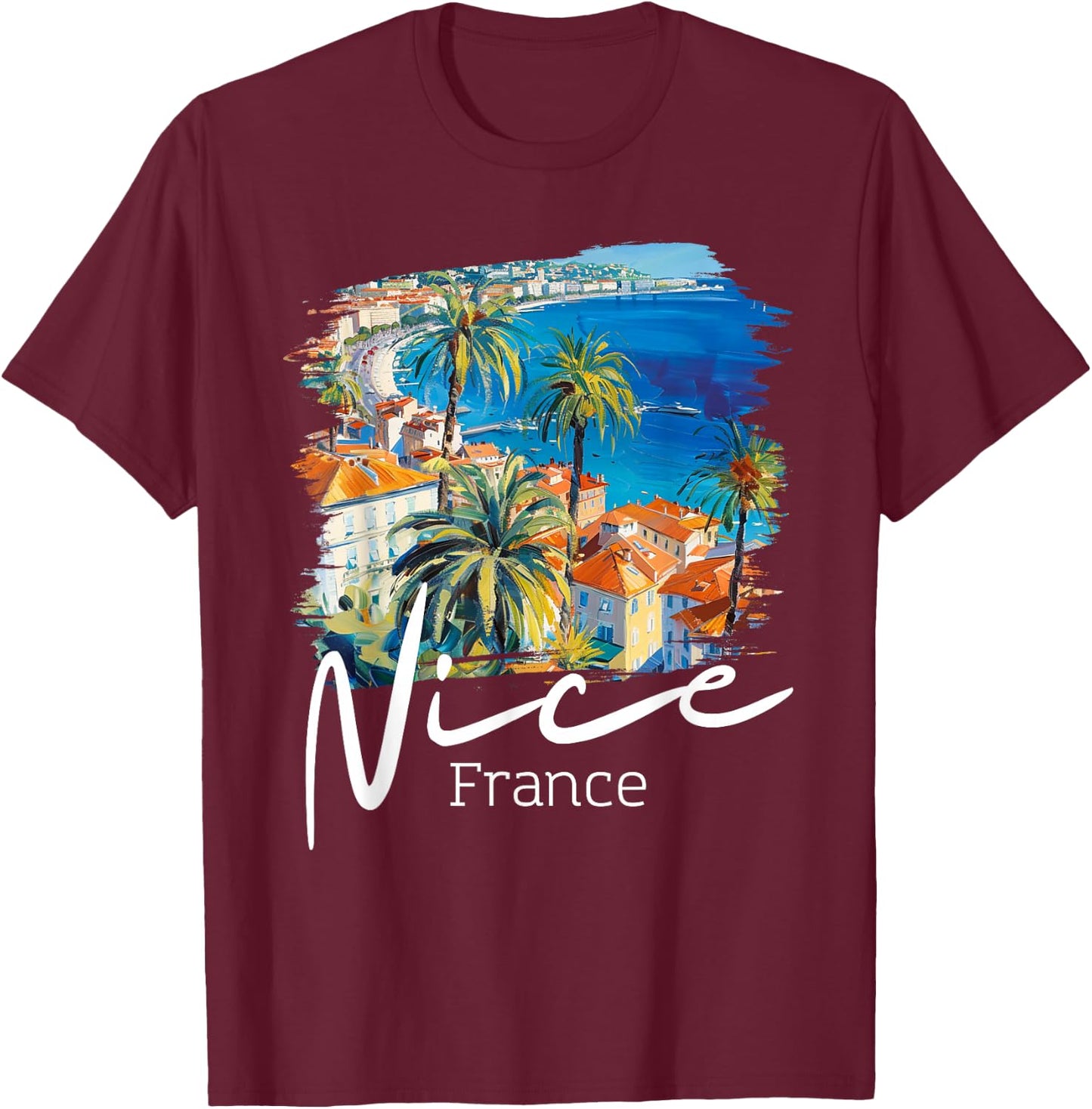 Nice France T-Shirt - T-Shirt | Maroon