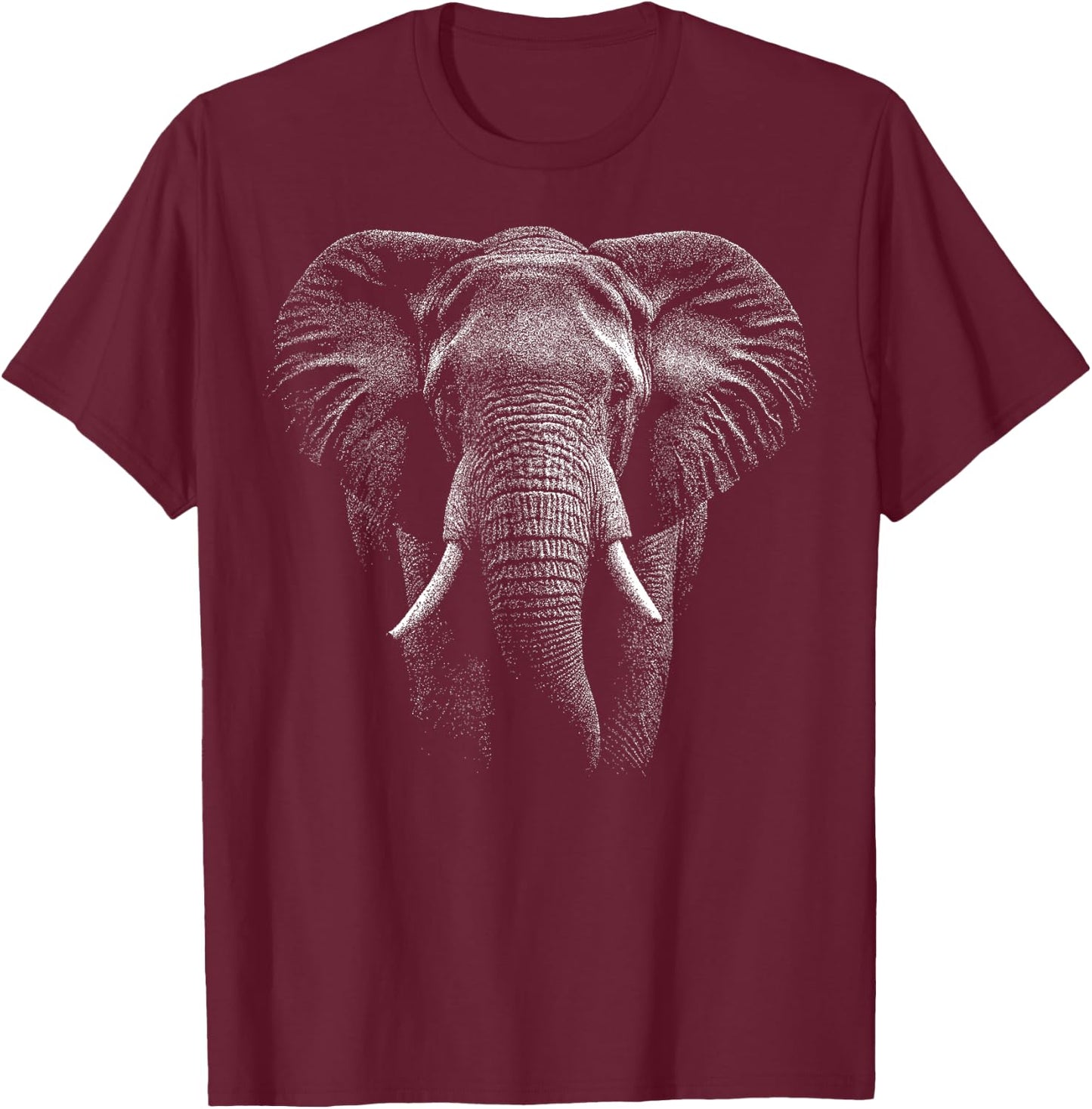 Realistic Elephant T-Shirt - T-Shirt | Maroon