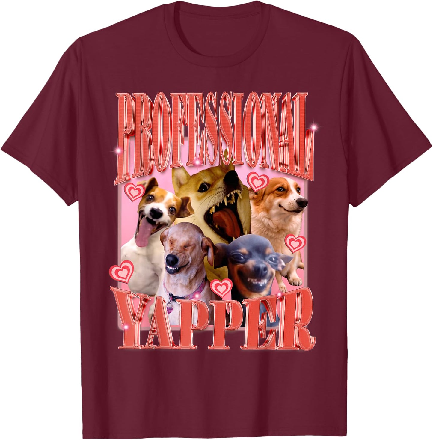 Professional Yapper dog Funny Oddly Specific Meme Women Kids T-Shirt - T-Shirt | Maroon