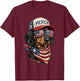 Dachshund 4th of July USA American Flag Wiener Dog Patriotic T-Shirt - T-Shirt | Maroon