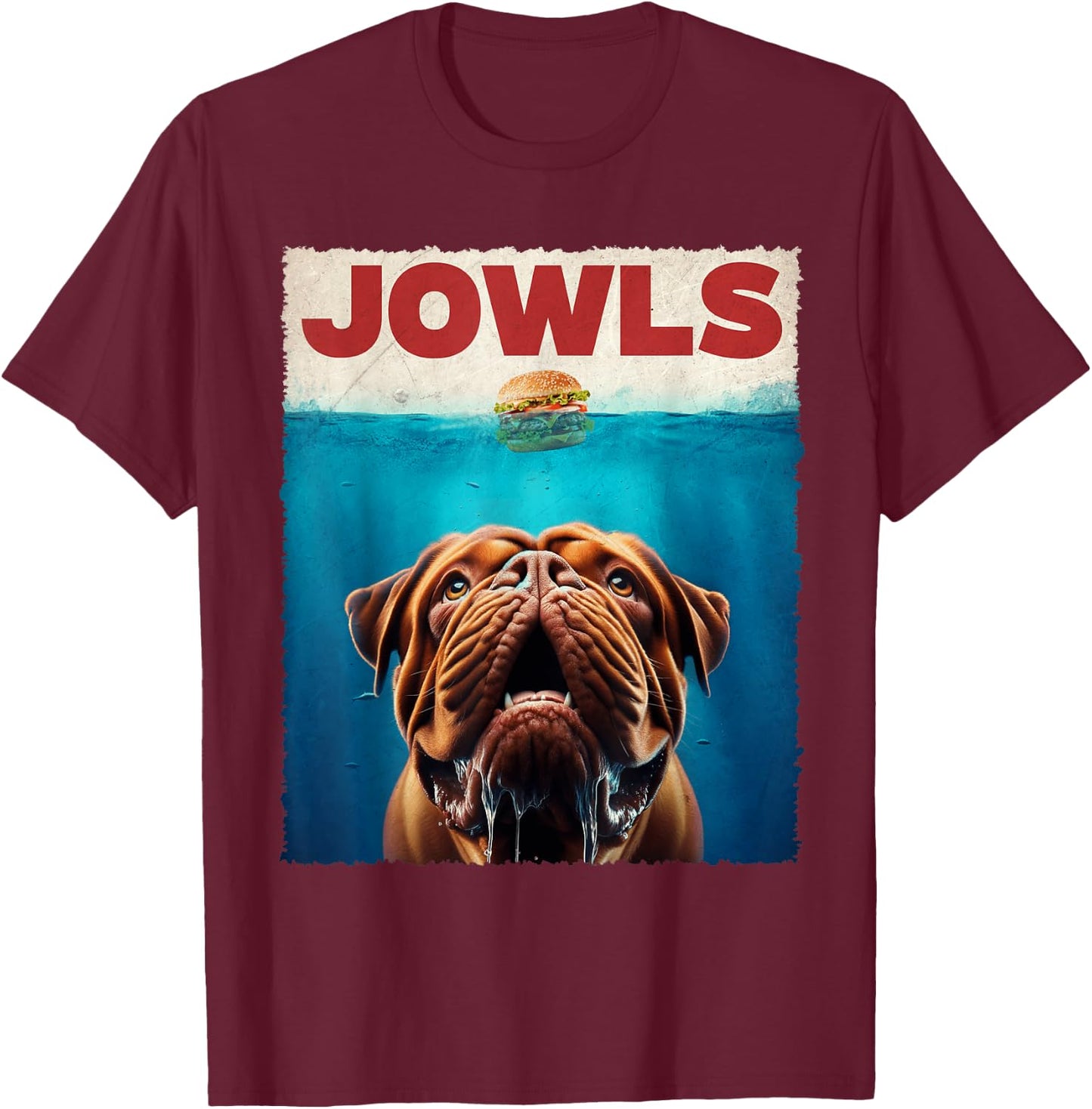 Graphic Love Dogue de Bordeaux Jowls Dogs Kawaii Pet Vintage T-Shirt - T-Shirt | Maroon