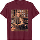 Buffy The Vampire Slayer Buffy & Giles In The Library Retro T-Shirt - T-Shirt | Maroon