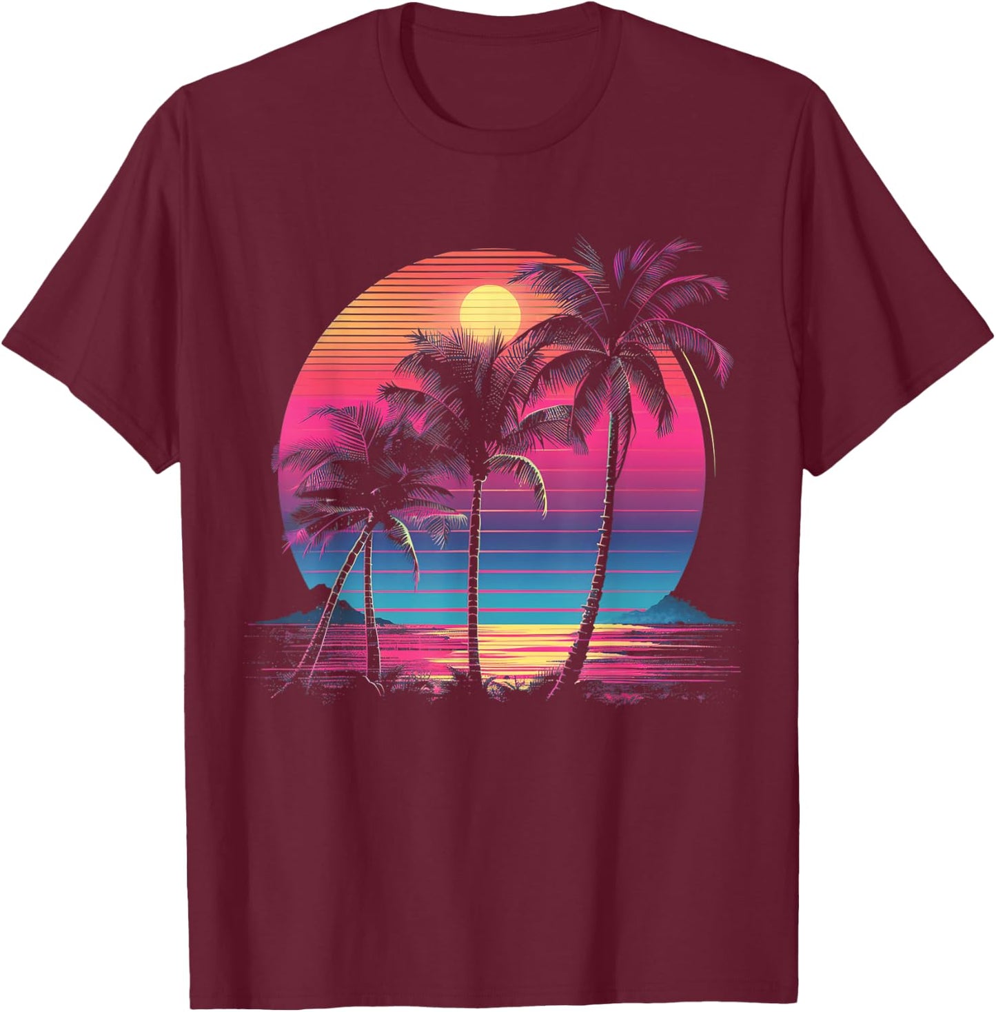 Vaporwave Retro T-Shirt - T-Shirt | Maroon
