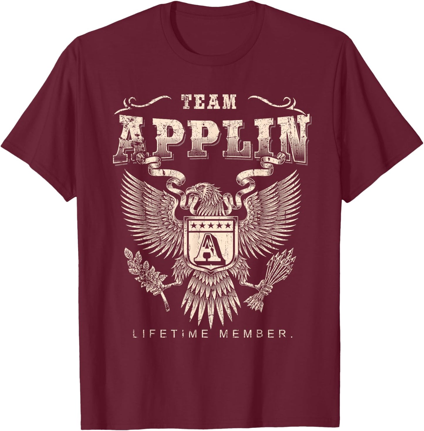 Team Applin Lifetime Member - Applin Name T-Shirt - T-Shirt | Maroon