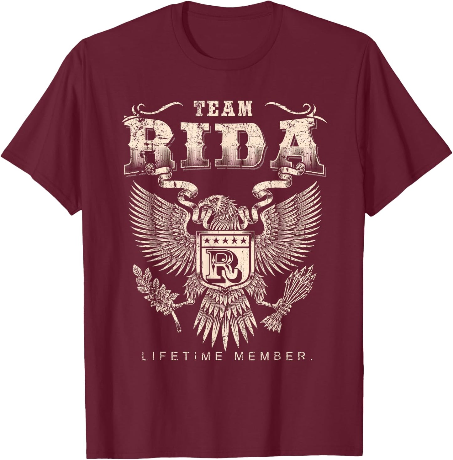 Team Rida Lifetime Member - Rida Name T-Shirt - T-Shirt | Maroon