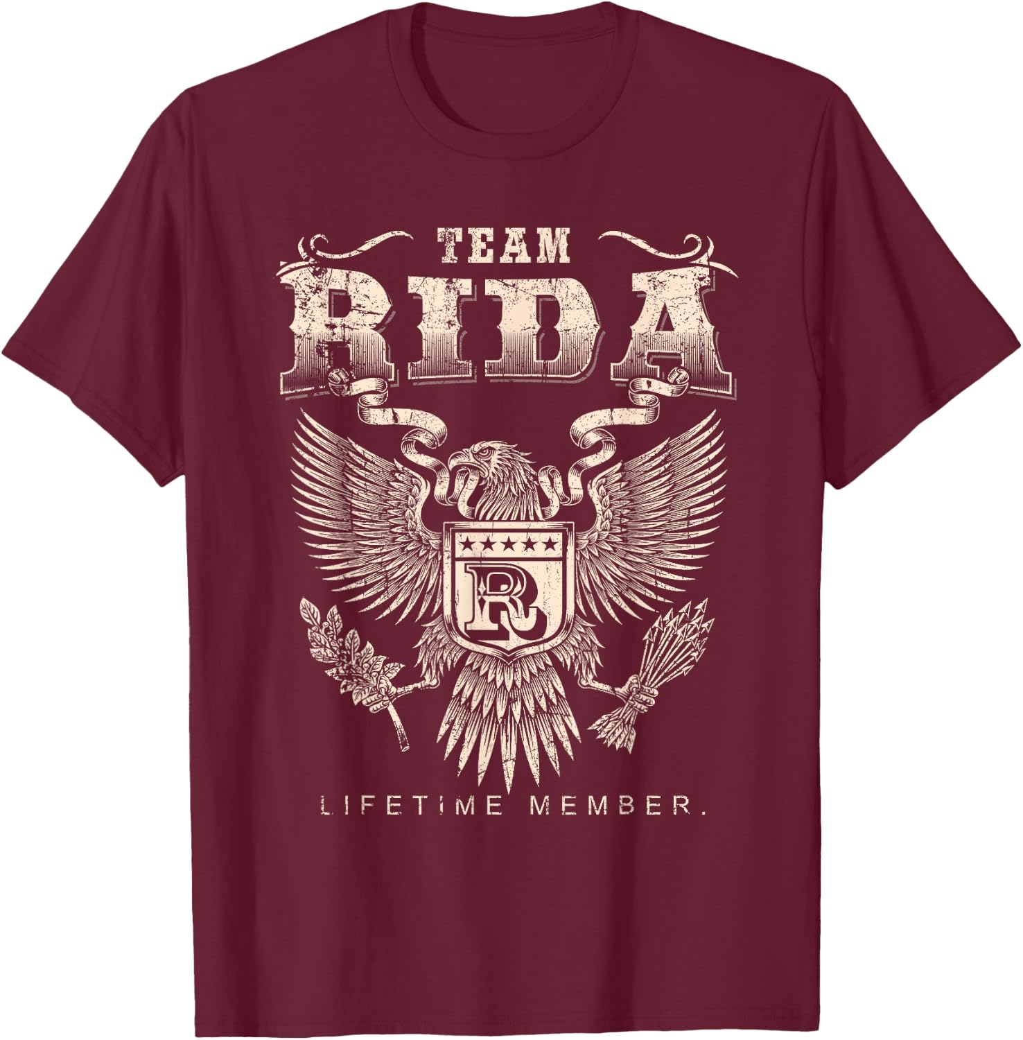 Team Rida Lifetime Member - Rida Name T-Shirt - T-Shirt | Maroon