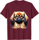 Dog Face - Pekingese Men Women Kids T-Shirt - T-Shirt | Maroon