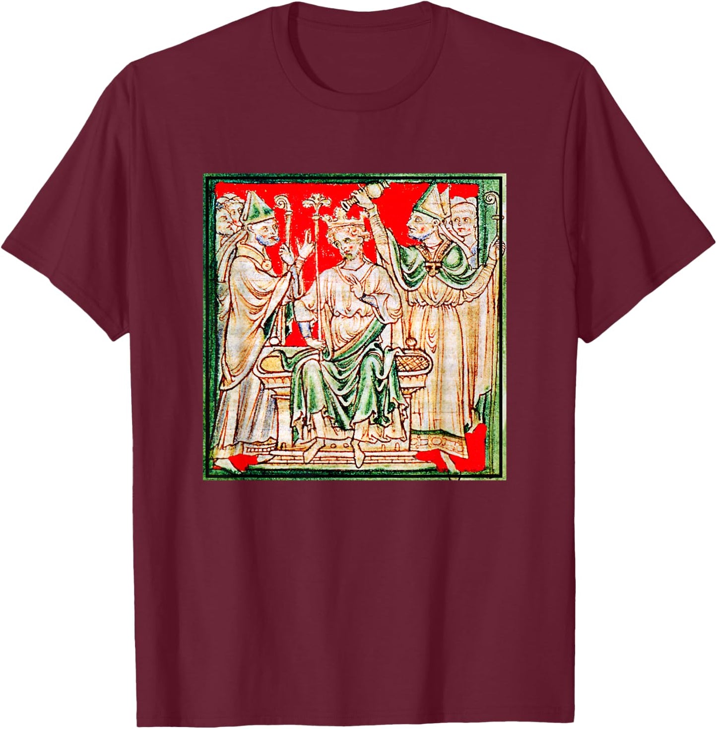 Richard The Lionheart Coronation (1250) T-Shirt - T-Shirt | Maroon