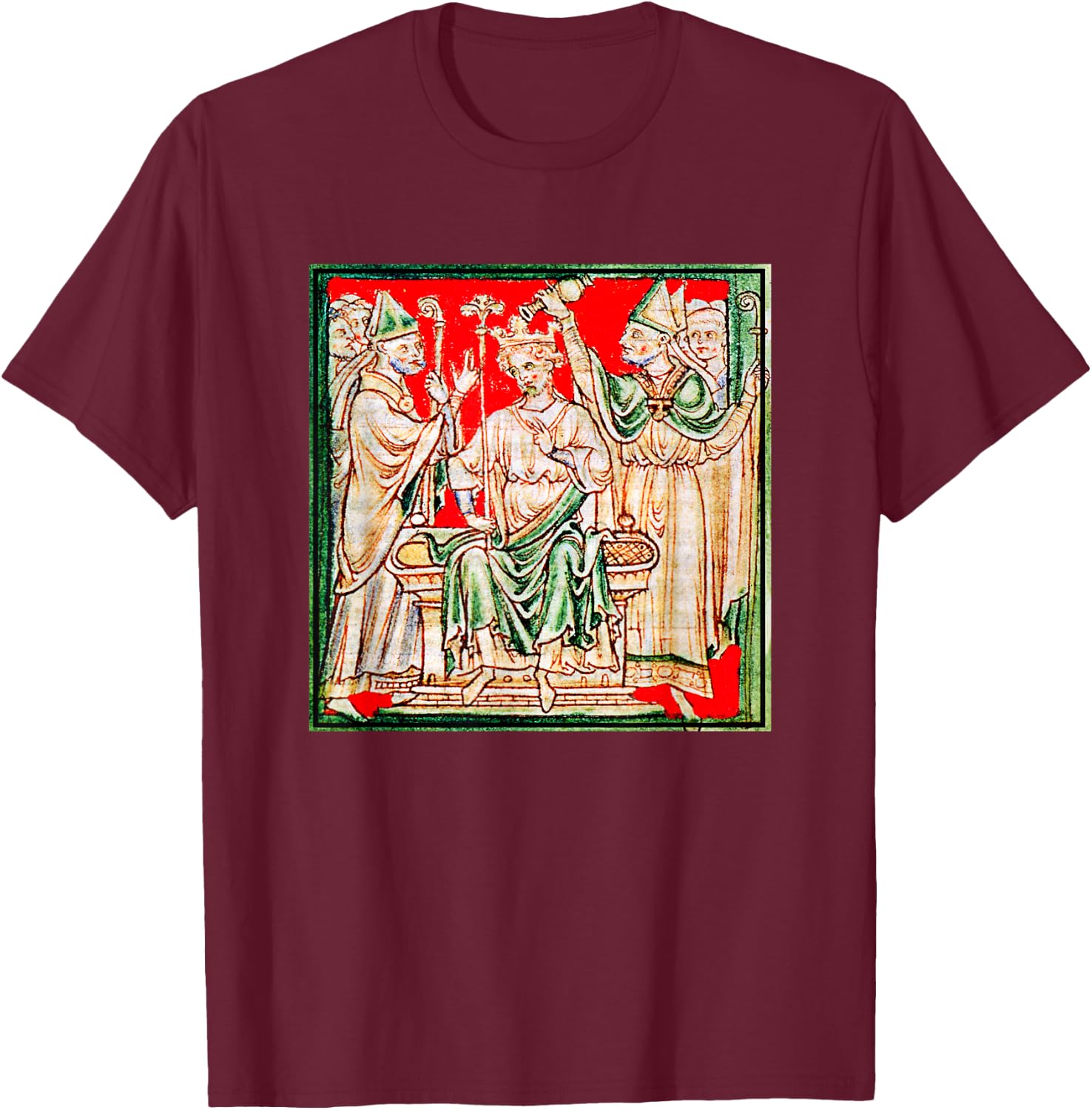 Richard The Lionheart Coronation (1250) T-Shirt - T-Shirt | Maroon