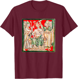 Richard The Lionheart Coronation (1250) T-Shirt - T-Shirt | Maroon