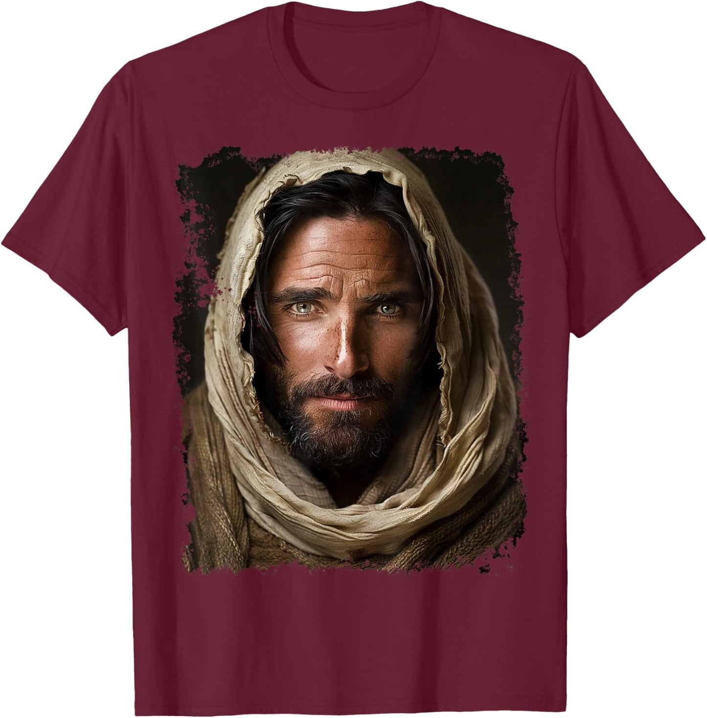 Face Jesus Christ T-Shirt - T-Shirt | Maroon