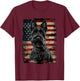 Scottish Terrier American Flag T-Shirt - T-Shirt | Maroon