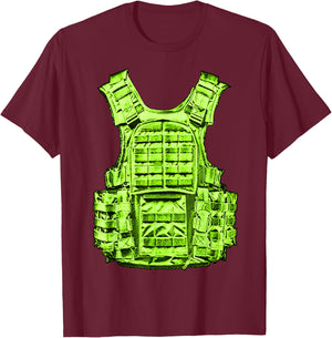 Green Staying Ready Green Color Graphic T-Shirt - T-Shirt | Maroon