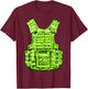 Green Staying Ready Green Color Graphic T-Shirt - T-Shirt | Maroon