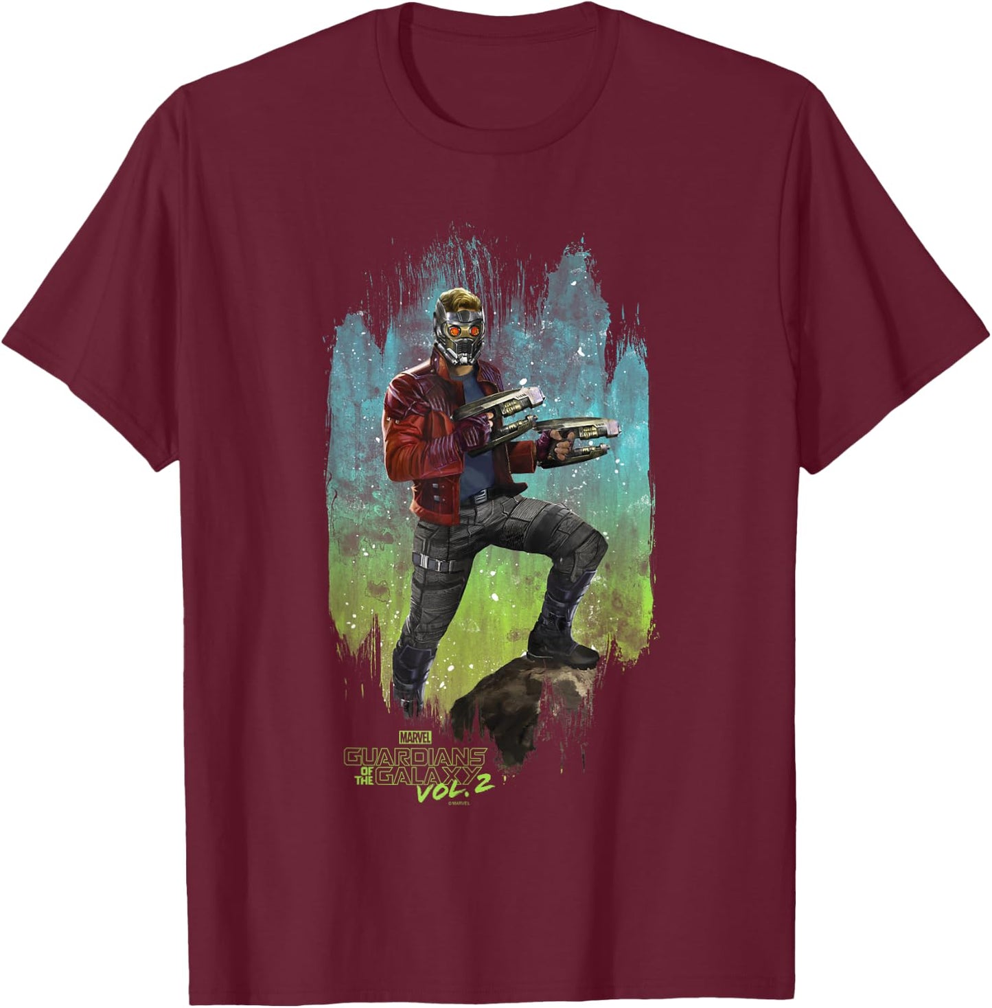 Marvel Guardians of The Galaxy Vol 2 Star-Lord Spacedust T-Shirt - T-Shirt | Maroon