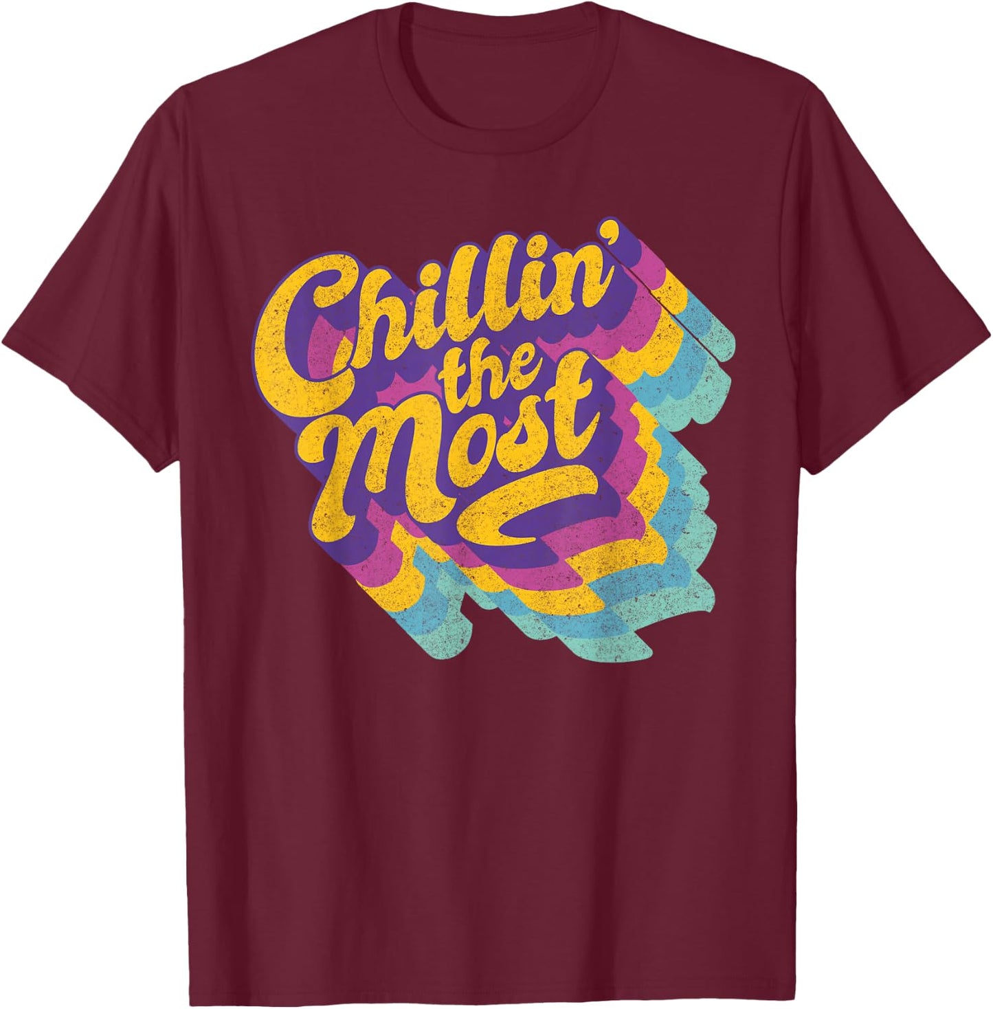 Chillin' the Most relaxing summer vibes Men Women Kids T-Shirt - T-Shirt | Maroon