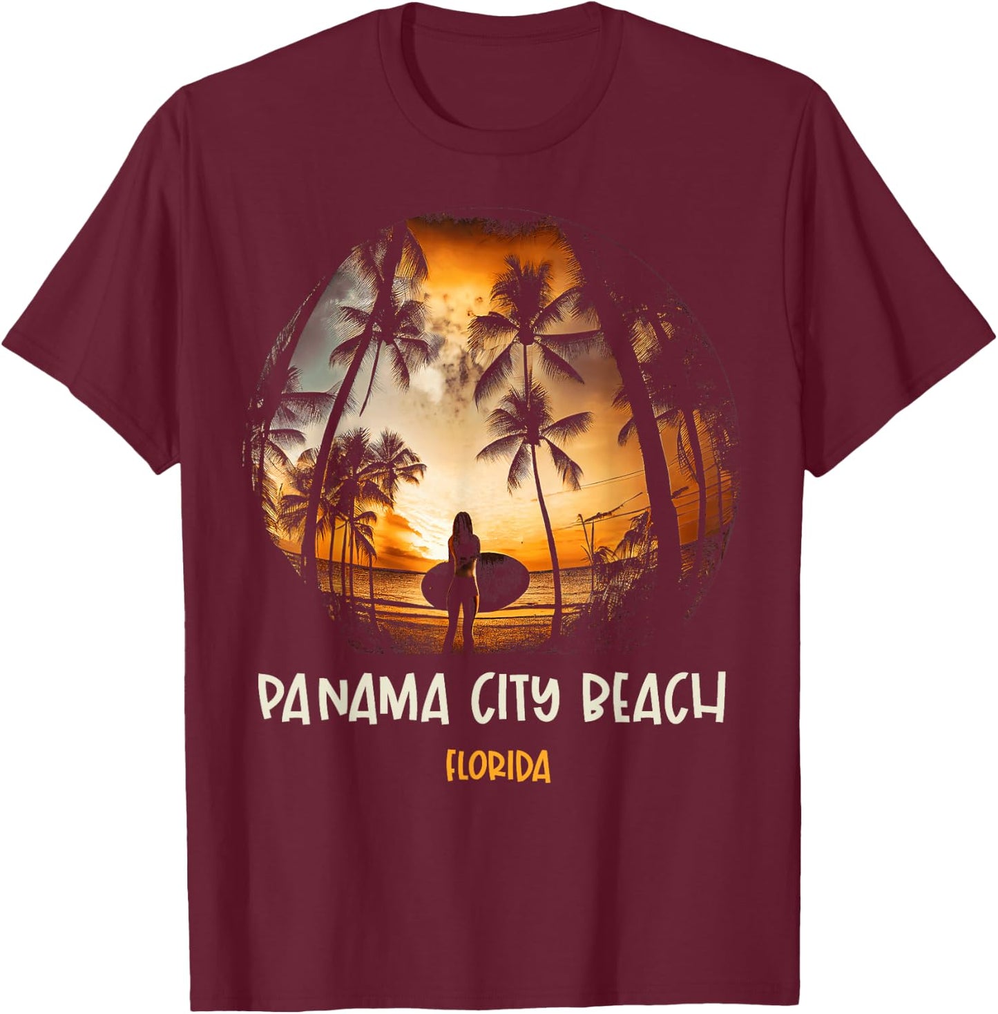 Panama City Beach Florida T-Shirt - T-Shirt | Maroon