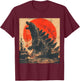 Retro Vintage Japanese Legendary Monster Kaiju T-Shirt - T-Shirt | Maroon